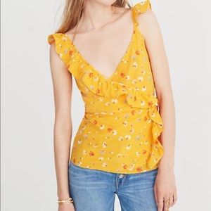 NWT Madewell Silk Floral Wrap Tank